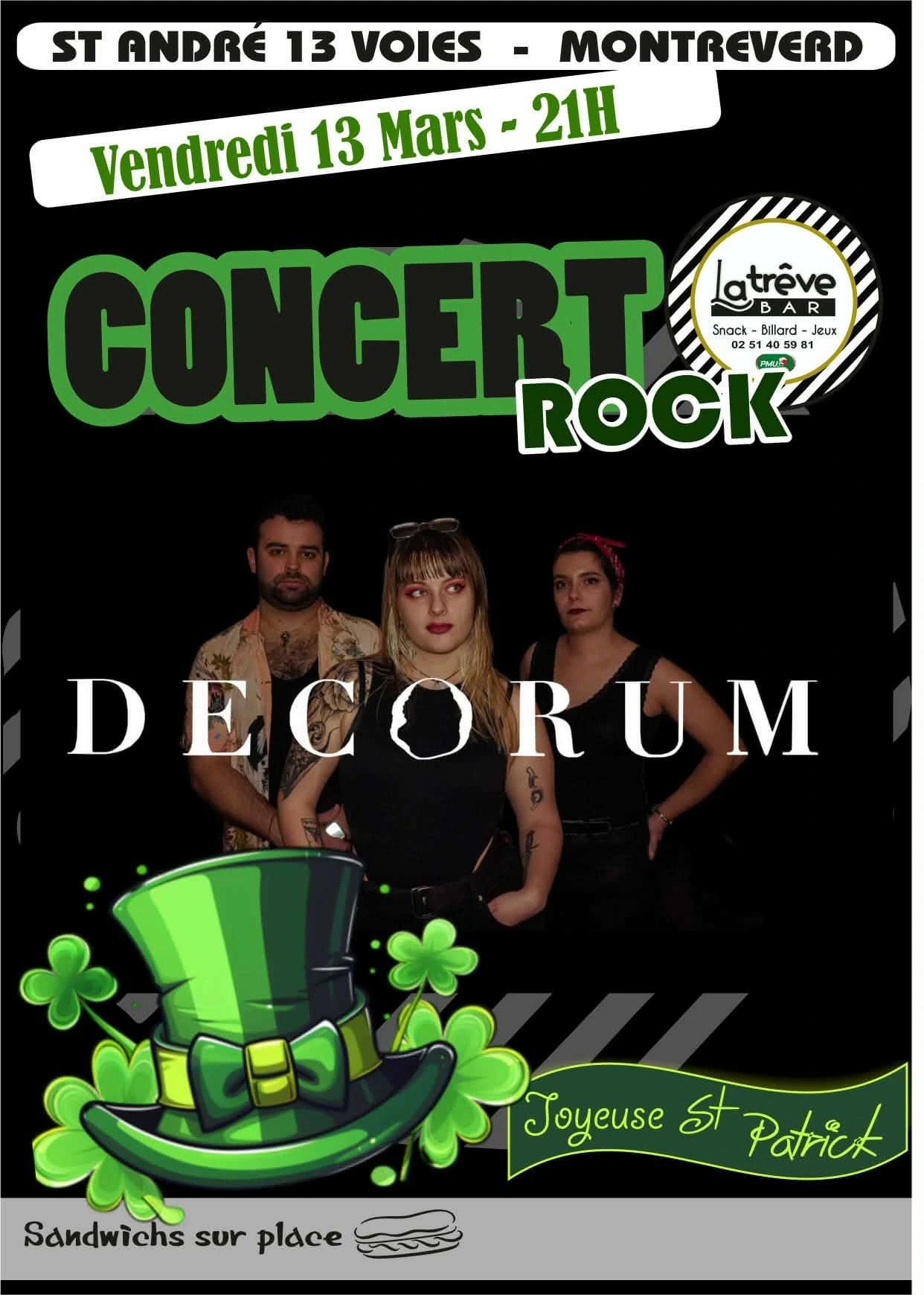 Affiche Bar La Trêve - 13/03/2026